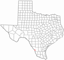 Laredos placering i Texas