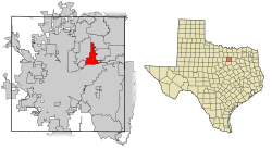 Location of Hurst in Tarrant County, Texas