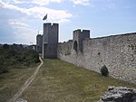 Visby ringmüür Rootsi lipuga