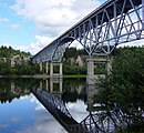 über dem Teslin River bei Johnsons Crossing