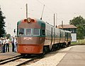 Passengers boarding the restored Electroliner at IRM