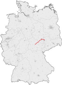 Az Erfurt–Lipcse/Halle nagysebességű vasútvonal útvonala