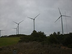 El Parc Eòlic un dia de tempesta