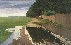 A Landscape with a Fence (1906-1911), de Paul Raud (1865-1930)