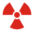 Symbole pour une zone radioactive interdite.