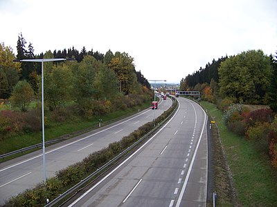 Autoroute D5 à Rozvadov (2013).