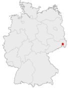 Location of Bautzen in Germany