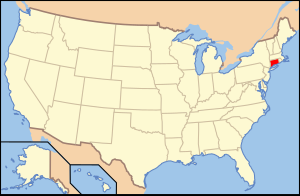 Map of the United States with Konetikati highlighted