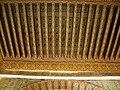 Painted wood ceiling in the pavilion