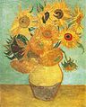 Van Gogh, Vase with twelve Sunflowers, Arles, January 1889