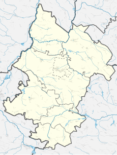 Mapa konturowa powiatu włoszczowskiego, w centrum znajduje się punkt z opisem „Martynnik”