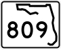 State Road 809 and County Road 809 marker