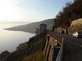 Lago de Xenebra dende o Lavaux, mirando cara a Lausana.