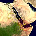 Image 8Supposed location around the Red Sea and major travel routes by land and sea (from History of Somaliland)