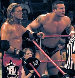 Edge (links) en Randy Orton (rechts)