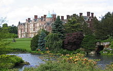 View of Sandingham House from the south bank of the Upper Lake