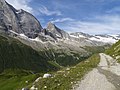 Het massief van de Vanoise stroomopwaarts van Champagny-en-Vanoise