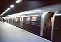 Class 487 Waterloo & City line trailer second open carriage in BR Blue. Unlike the driving motors these featured two sets of twin sliding passenger doors.