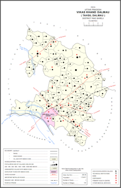 Map of Dalmau CD block