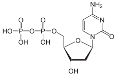 Structuurformule van desoxycytidinedifosfaat