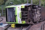 Tram ontspoord op Tramlink in Londen (2016)