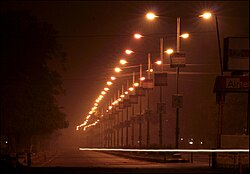 Nightscape from Chanakya towards Income tax roundabout