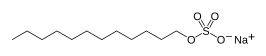 Structuurformule van natriumdodecylsulfaat