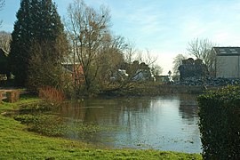 The village pond in Saint-Pierre-des-Jonquières