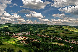 Valea Lunga Panorama fotografiata de la 500 m