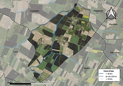 Carte orthophotographique de la commune en 2016.