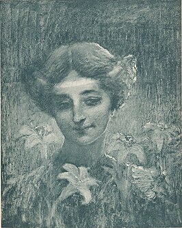 Fantasieportret van Anyte door Lucien Lévy-Dhurmer, 1904. Uit Renée Vivien's Les Kitharèdes.