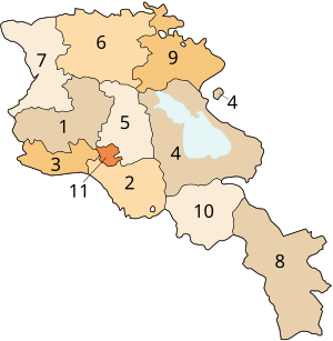 Armeniens provinser