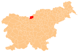 Location of the Municipality of Solčava in Slovenia