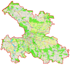 Mapa konturowa rejonu lwowskiego, na dole znajduje się punkt z opisem „Bóbrka”