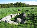 Stone cist from the Late Stone Age reconstructed in the field "Jens Michelsens toft."