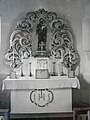 Altar in der Zeit zwischen 1950 (Installation des Tabernakels) und 1966 (Josefsstatue wird durch Bild ersetzt)