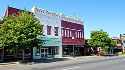 Buildings on Howell Street in 2018