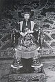 Khải Định of Nguyễn dynasty wearing a garment and miện quan