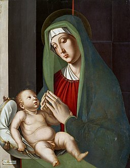 Madonna col Bambino, Jacopo da Valenza, Veneto, attivo dal 1485 al 1509.