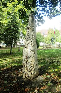 Le menhir dit de Châtillon.