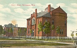 Ontonagon County Courthouse in downtown Ontonagon