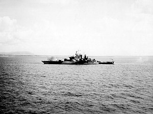 USS Tennessee (BB-43) bombarderar Guam, 19 juli 1944