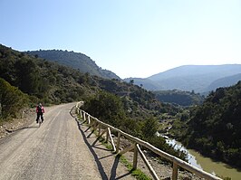 Bovenstroom van de Guadalete