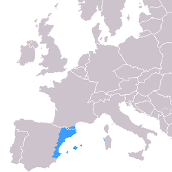 Verspreiding van Katalaans in Europa