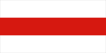 The white-red-white flag of Belarus