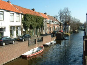 Kade met huizen