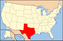 Texas läge i USA