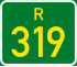 Regional route R319 shield