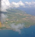 Flying over the island of St.Kitts