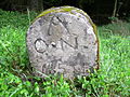 West side of a boundary stone, inscribed with ON for Orange-Nassau